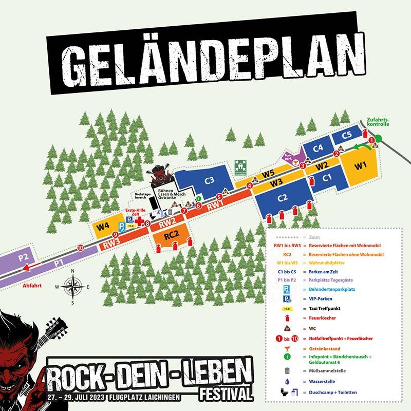 Geländeplan 2023 Rock Dein Leben
